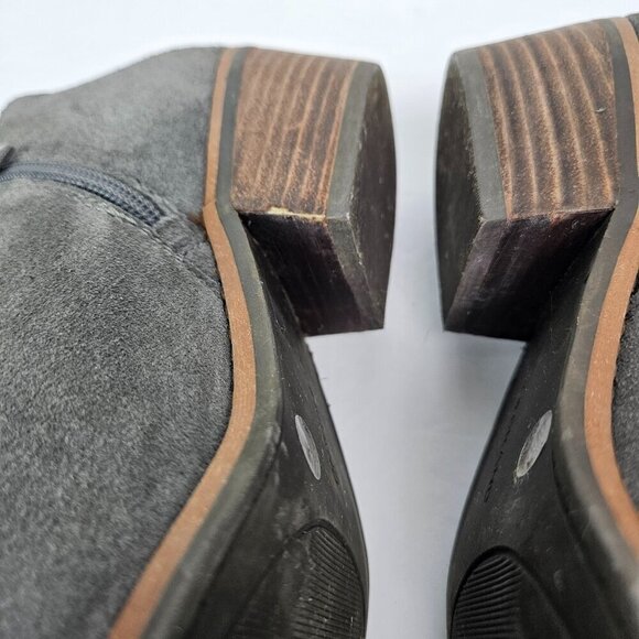 Lucky Brand Frankela Gray Suede Ankle Boot 8 - Picture 6 of 12